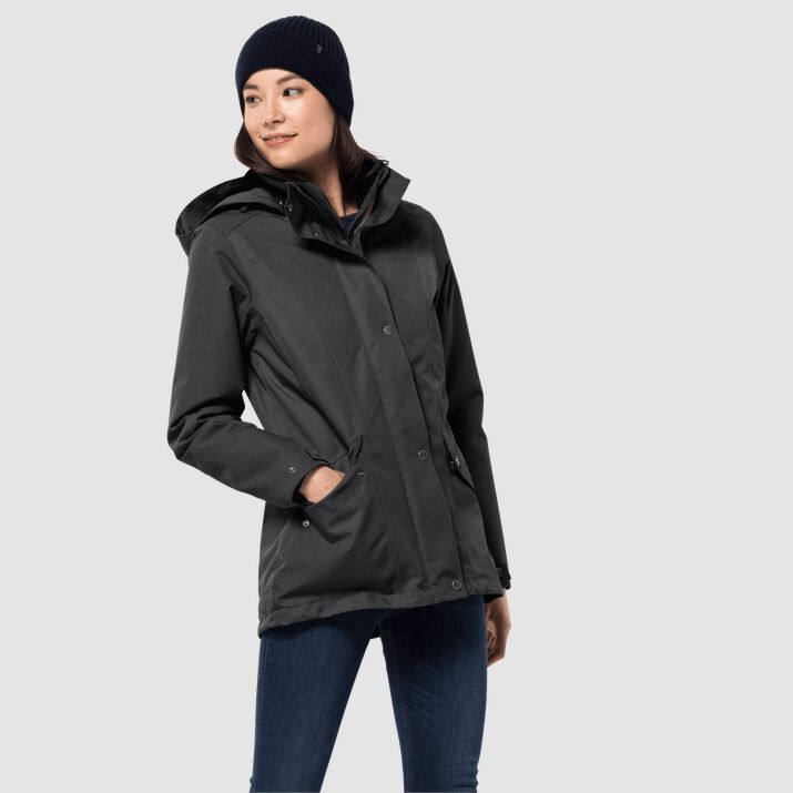 Chamarra Invierno Jack Wolfskin Park Avenue Mujer Negros Mexico-1152736